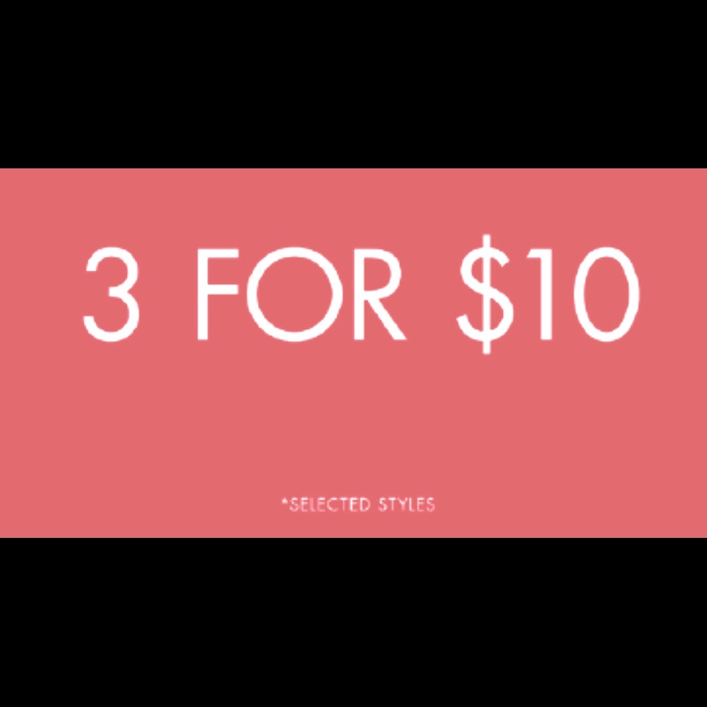 3 items for $10!!